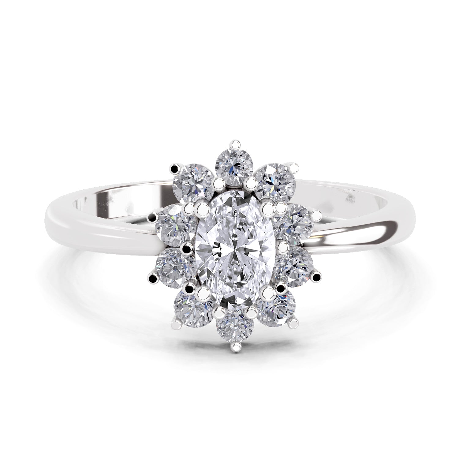 0.88 Carat Oval Shape Engagement Ring