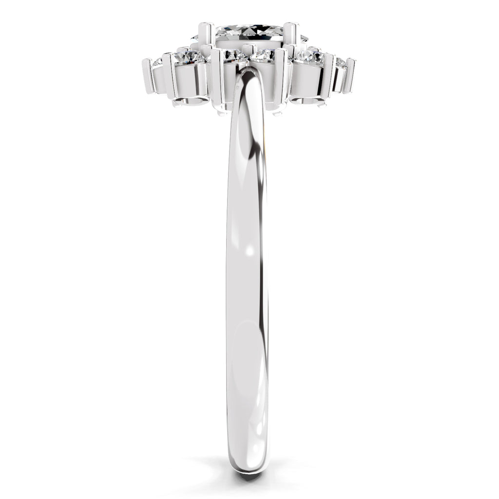 0.88 Carat Oval Shape Engagement Ring