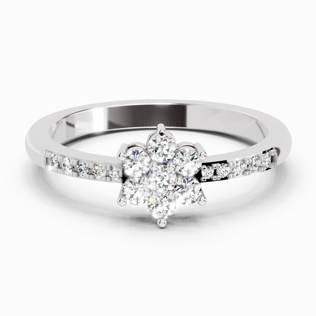 0.33 Ct Flower Ring