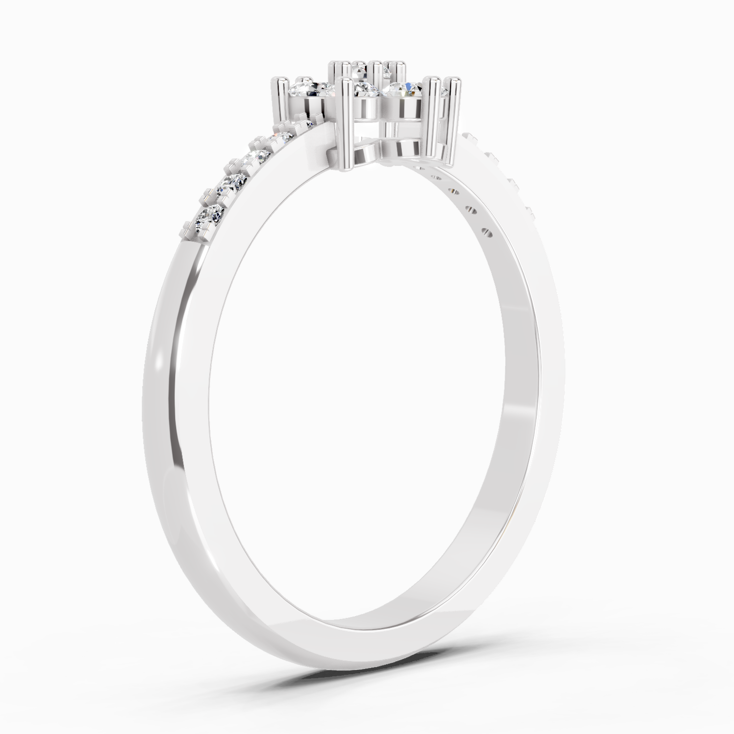 0.33 Ct Flower Ring