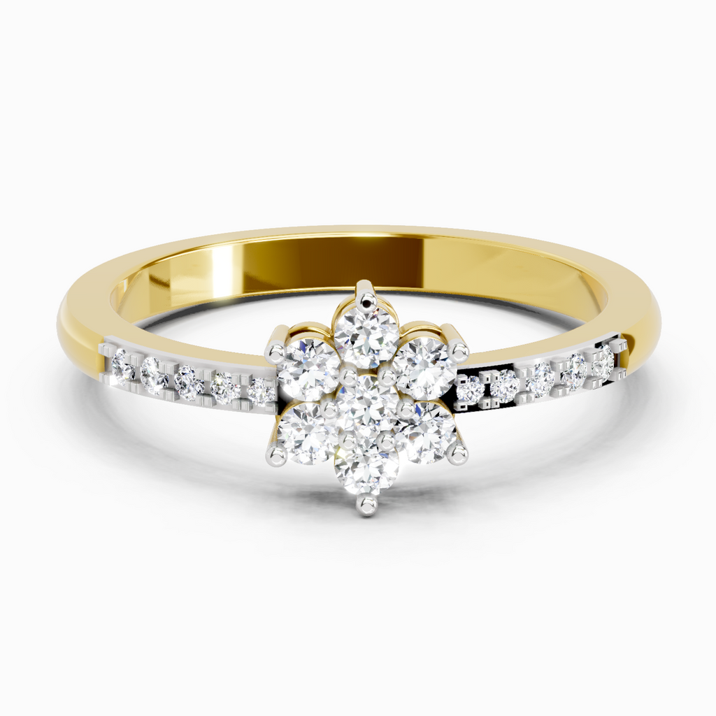 0.33 Ct Flower Ring