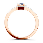 0.7 Ct Emerald Cut Halo Ring