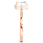 0.7 Ct Emerald Cut Halo Ring