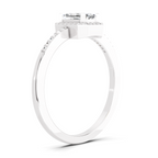 0.7 Ct Emerald Cut Halo Ring