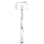 0.7 Ct Emerald Cut Halo Ring