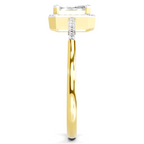 0.7 Ct Emerald Cut Halo Ring