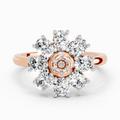 0.7 Ct Emerald Cut Halo Ring