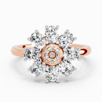 0.7 Ct Emerald Cut Halo Ring