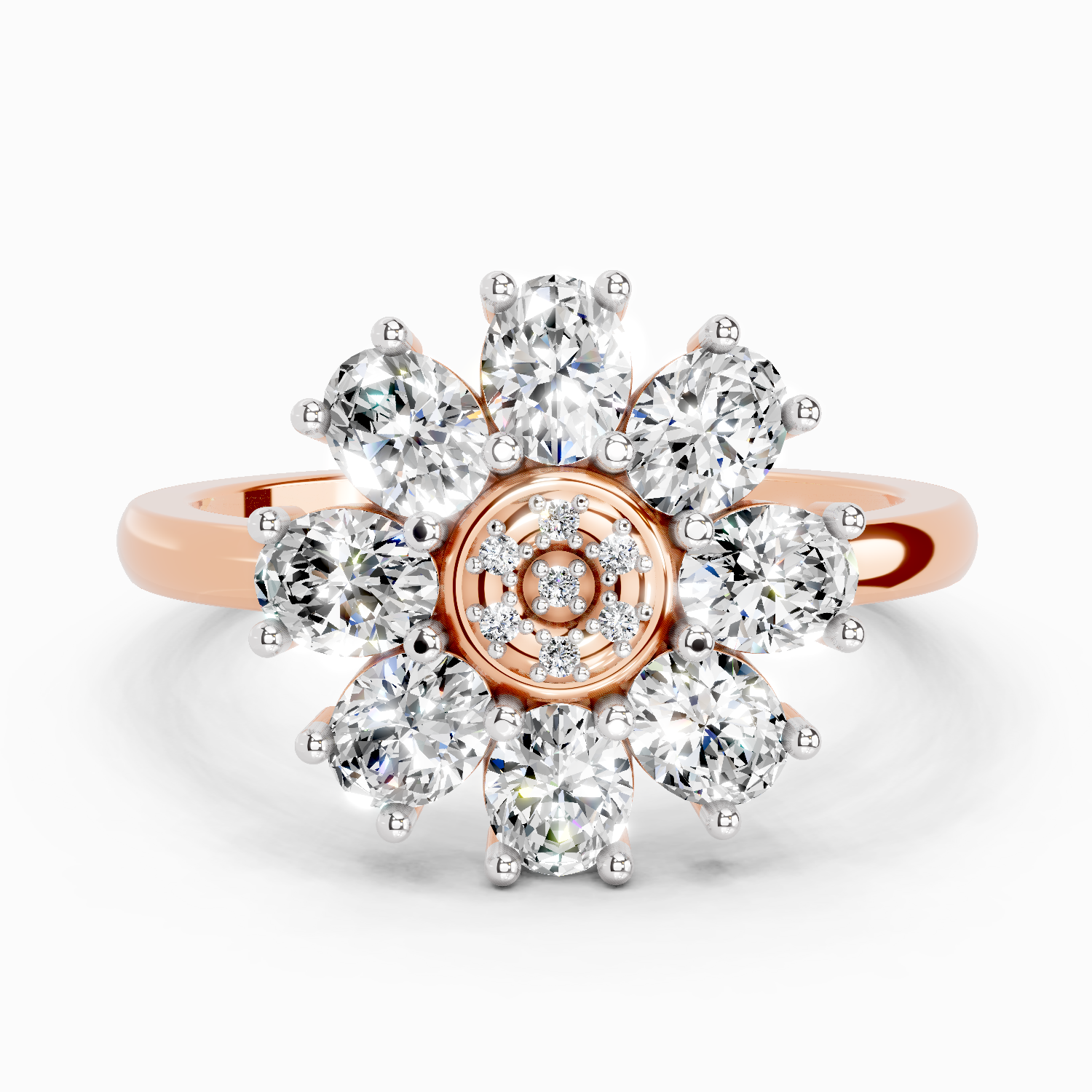0.7 Ct Emerald Cut Halo Ring