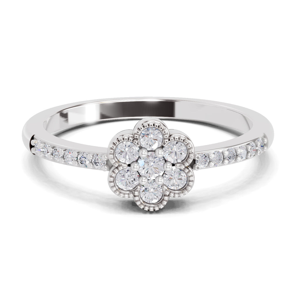 0.59 Carat Floral Engagement Ring