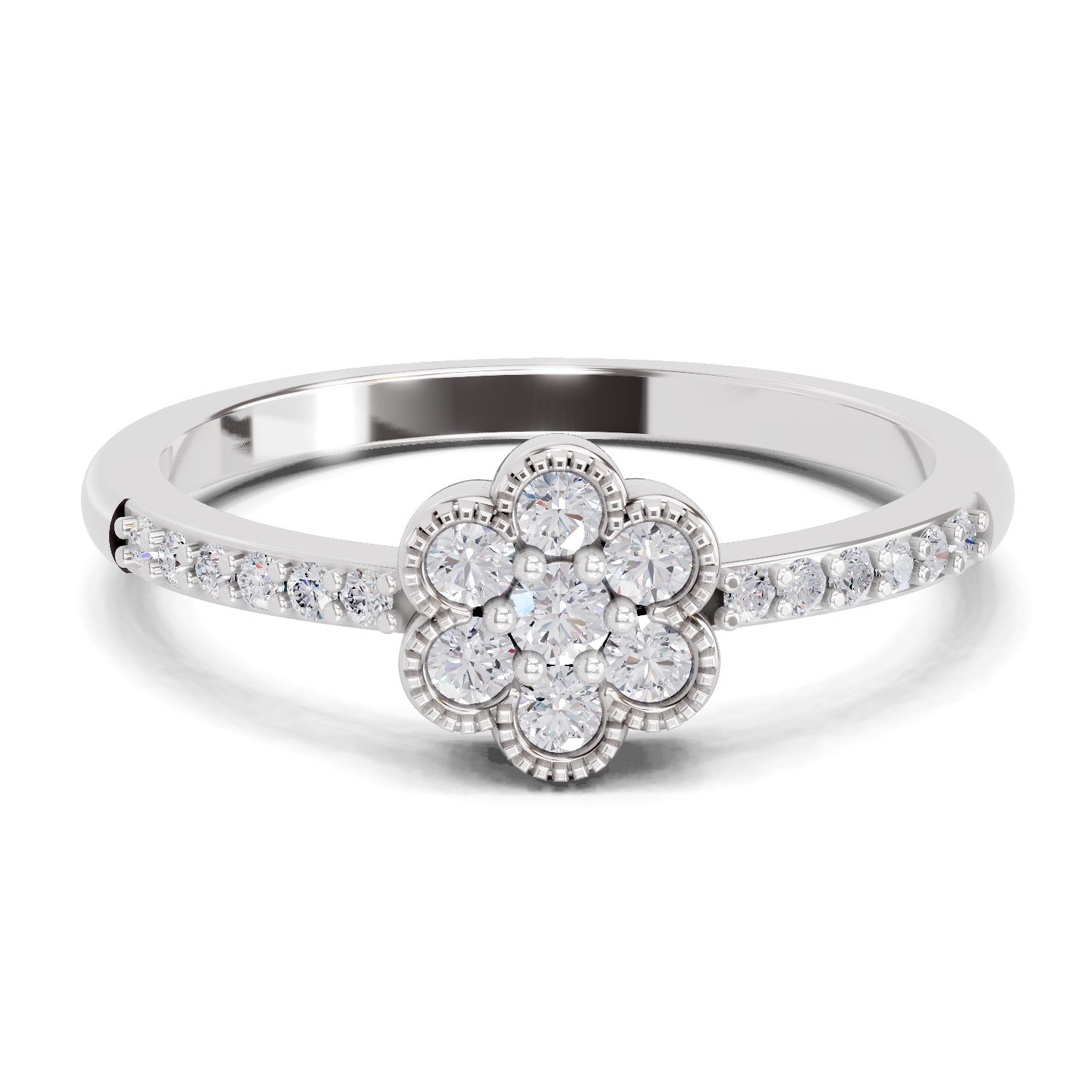 0.59 Carat Floral Engagement Ring