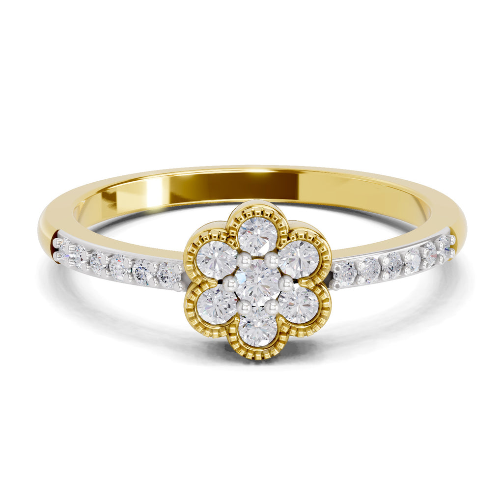 0.59 Carat Floral Engagement Ring