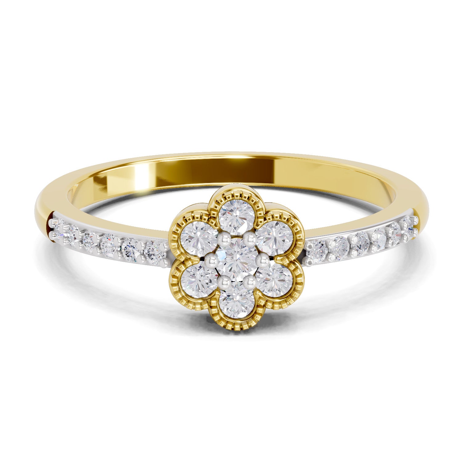 0.59 Carat Floral Engagement Ring