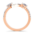 0.67 Carat Swirl Two Stone Diamond Engagement Ring