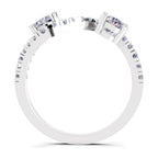 0.67 Carat Swirl Two Stone Diamond Engagement Ring