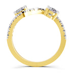 0.67 Carat Swirl Two Stone Diamond Engagement Ring