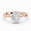 0.67 Carat Swirl Two Stone Diamond Engagement Ring