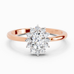 0.67 Carat Swirl Two Stone Diamond Engagement Ring