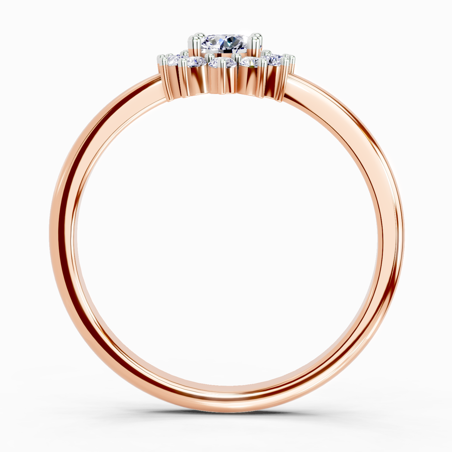 0.77 Carat Oval Shape Halo Diamond Engagement Ring