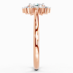 0.77 Carat Oval Shape Halo Diamond Engagement Ring