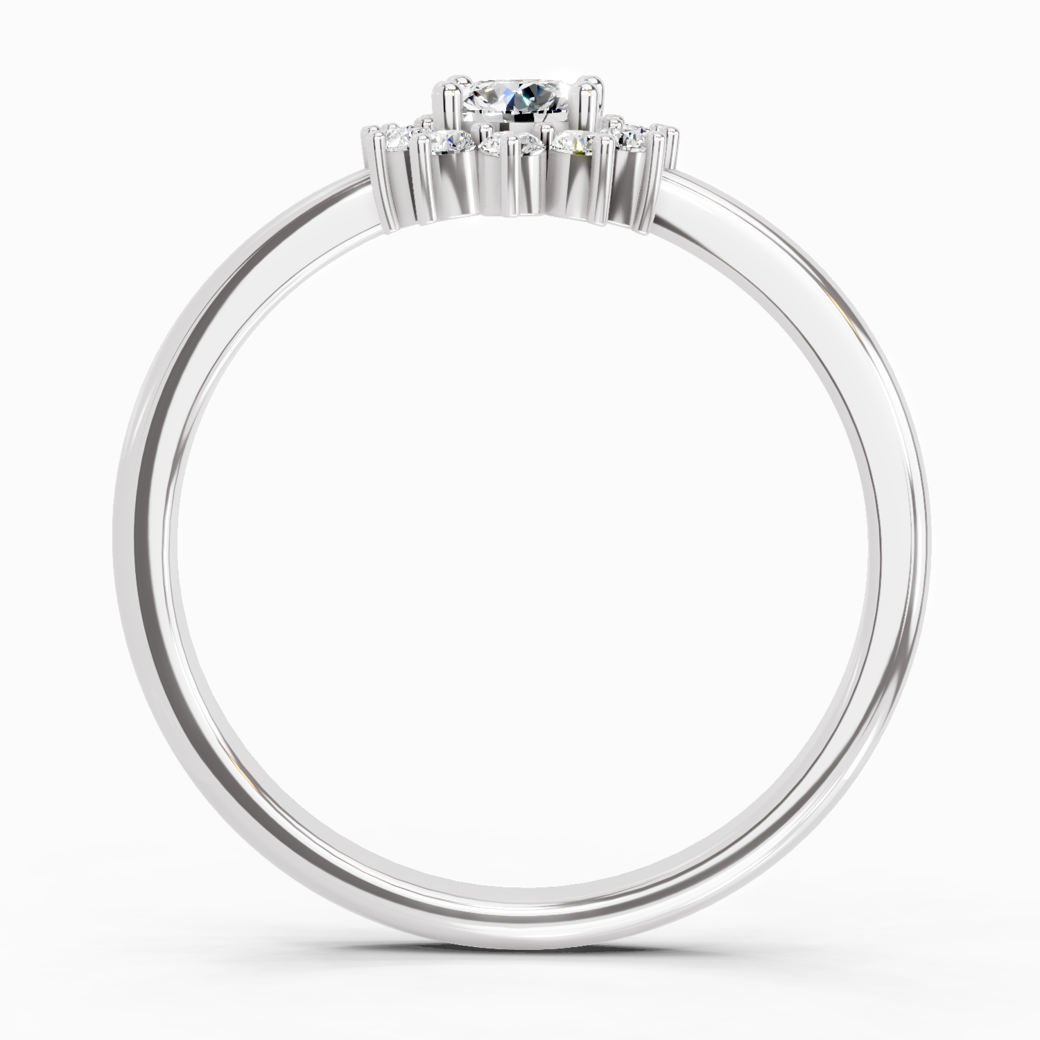 0.77 Carat Oval Shape Halo Diamond Engagement Ring