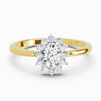 0.77 Carat Oval Shape Halo Diamond Engagement Ring