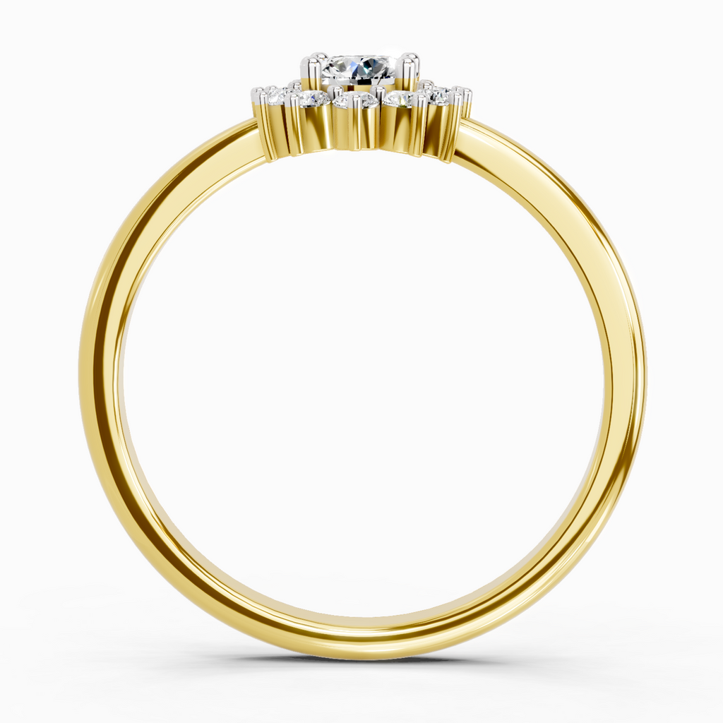 0.77 Carat Oval Shape Halo Diamond Engagement Ring