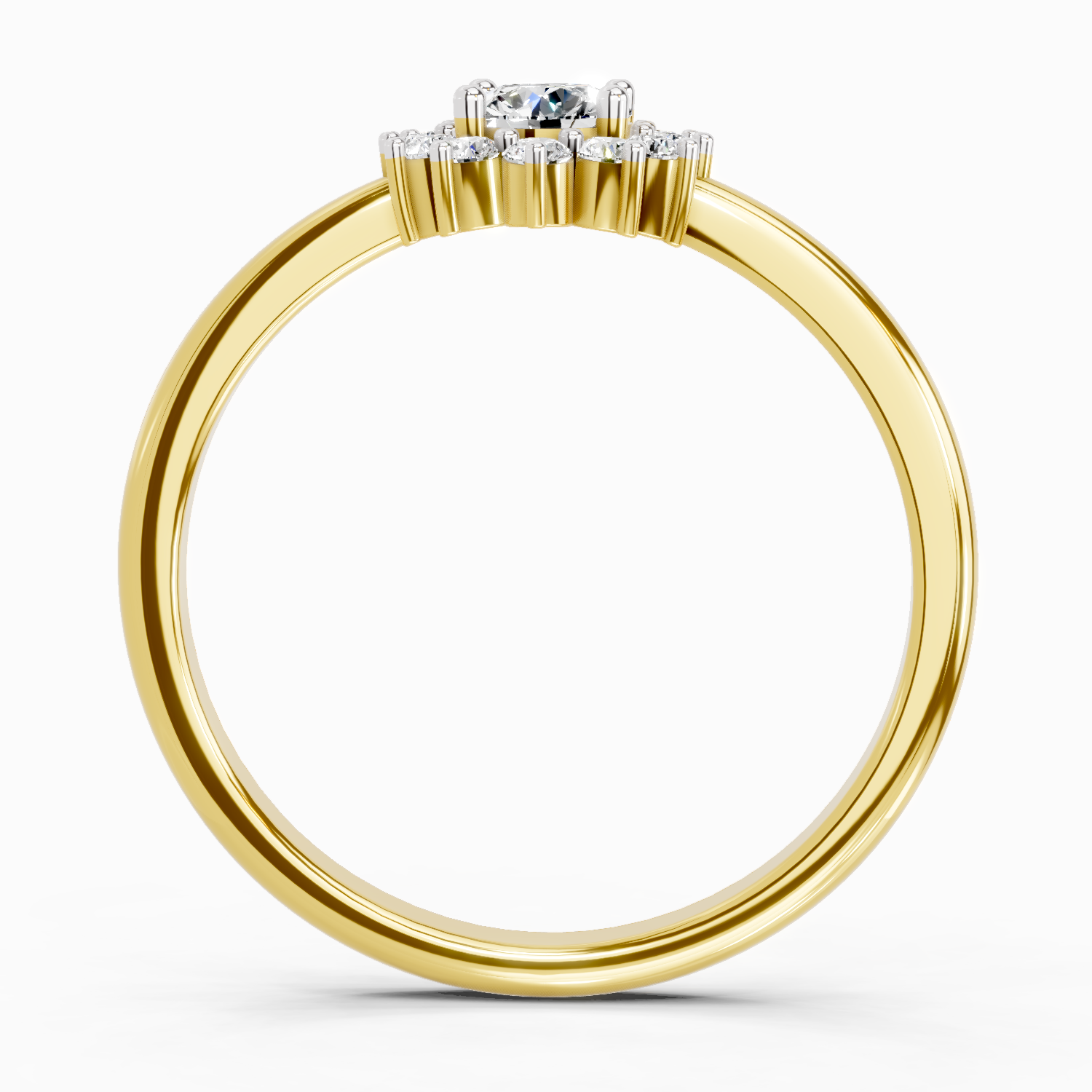 0.77 Carat Oval Shape Halo Diamond Engagement Ring