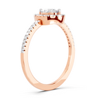 0.61 Ct Pear Cut Halo Ring