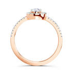 0.61 Ct Pear Cut Halo Ring