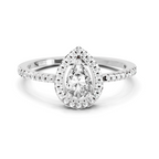 0.61 Ct Pear Cut Halo Ring