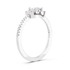 0.61 Ct Pear Cut Halo Ring