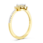 0.61 Ct Pear Cut Halo Ring