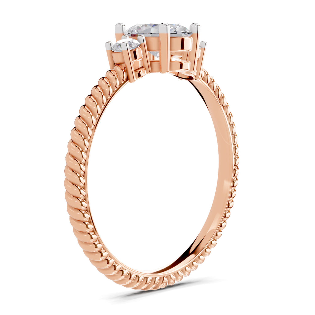 0.74 Carat Oval-Cut Diamond Engagement Ring