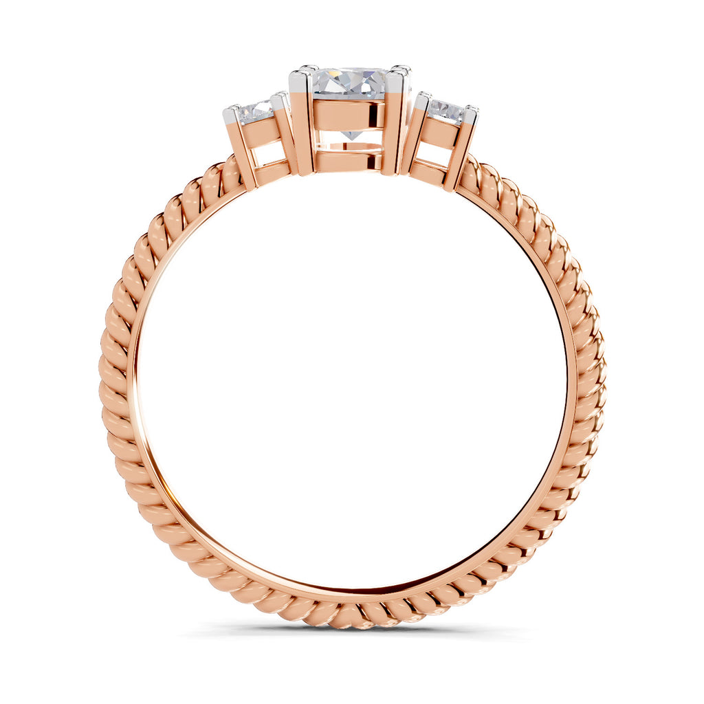 0.74 Carat Oval-Cut Diamond Engagement Ring