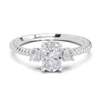0.74 Carat Oval-Cut Diamond Engagement Ring