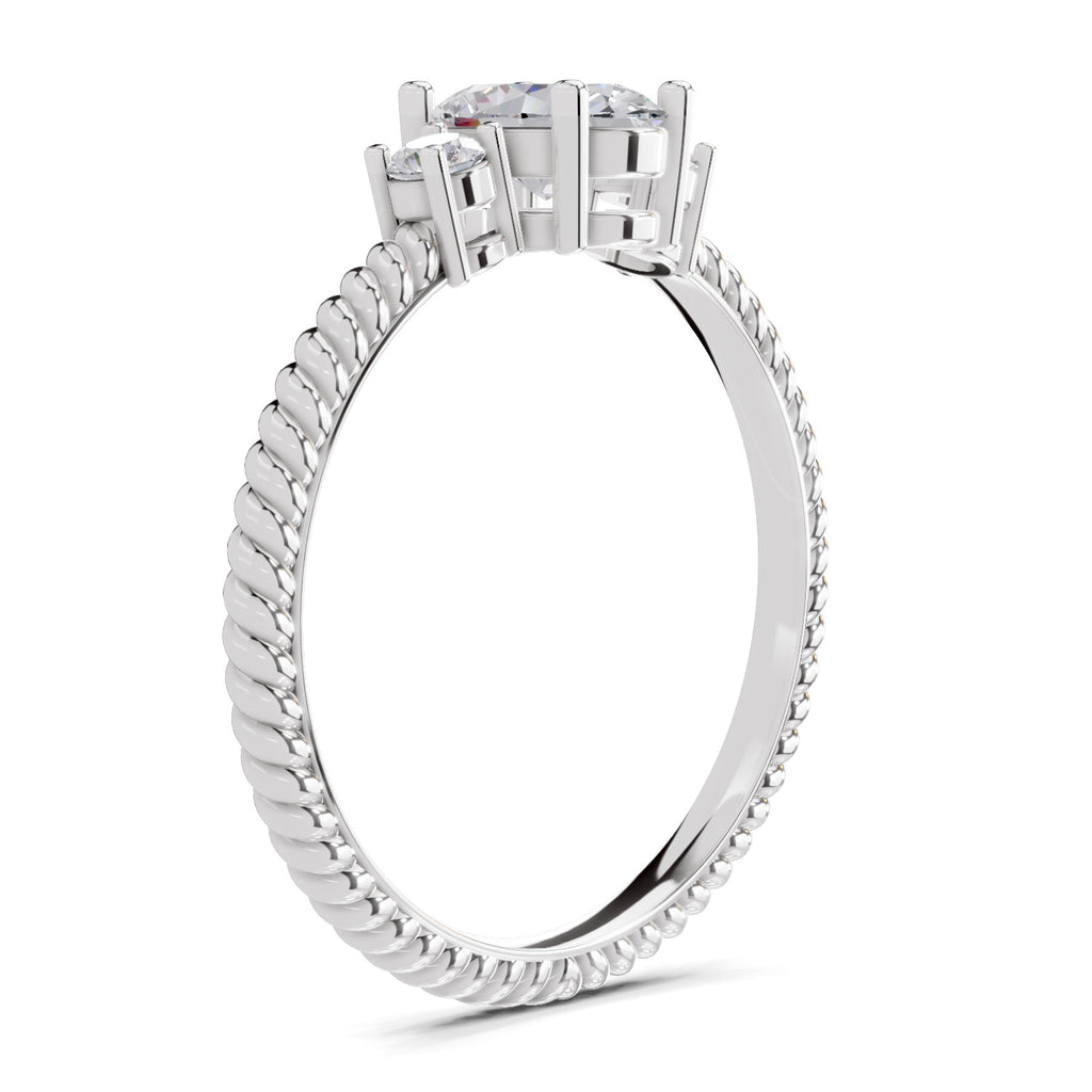 0.74 Carat Oval-Cut Diamond Engagement Ring