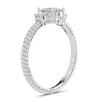 0.74 Carat Oval-Cut Diamond Engagement Ring