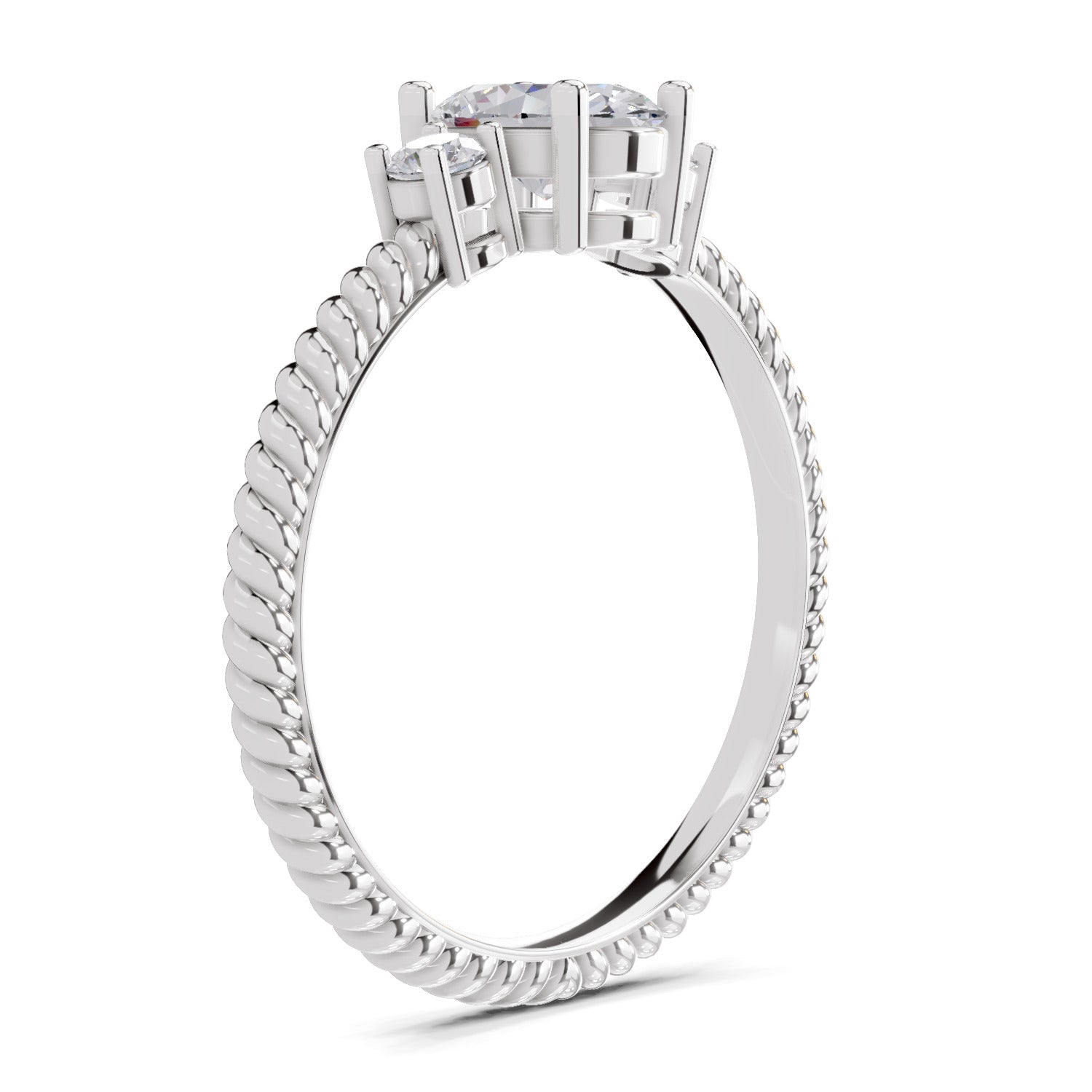 0.74 Carat Oval-Cut Diamond Engagement Ring