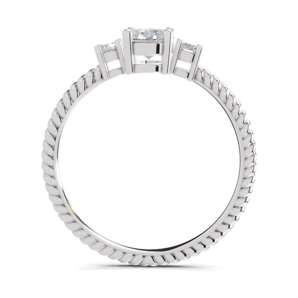 0.74 Carat Oval-Cut Diamond Engagement Ring