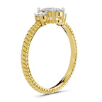 0.74 Carat Oval-Cut Diamond Engagement Ring