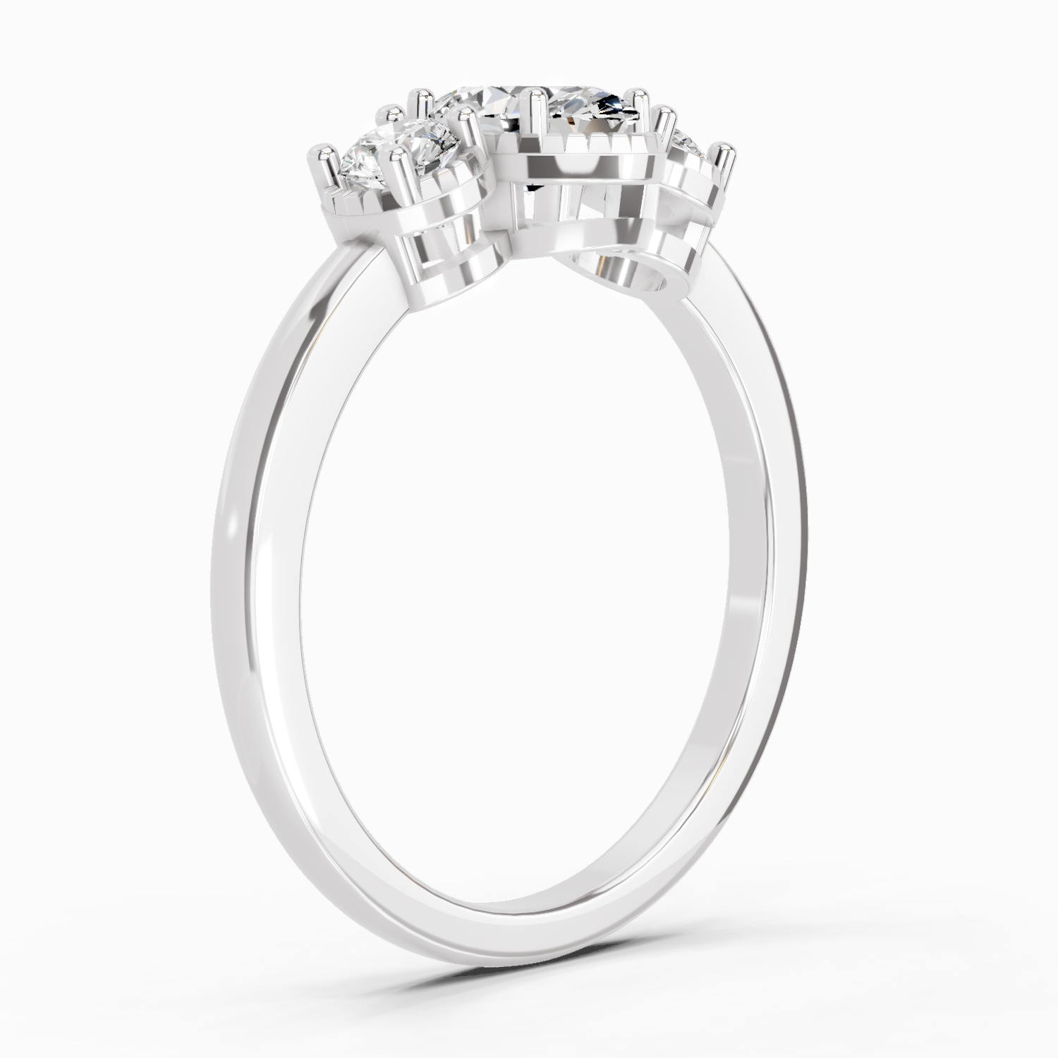 0.88 Carat Nova Trinity Promise Engagement Ring