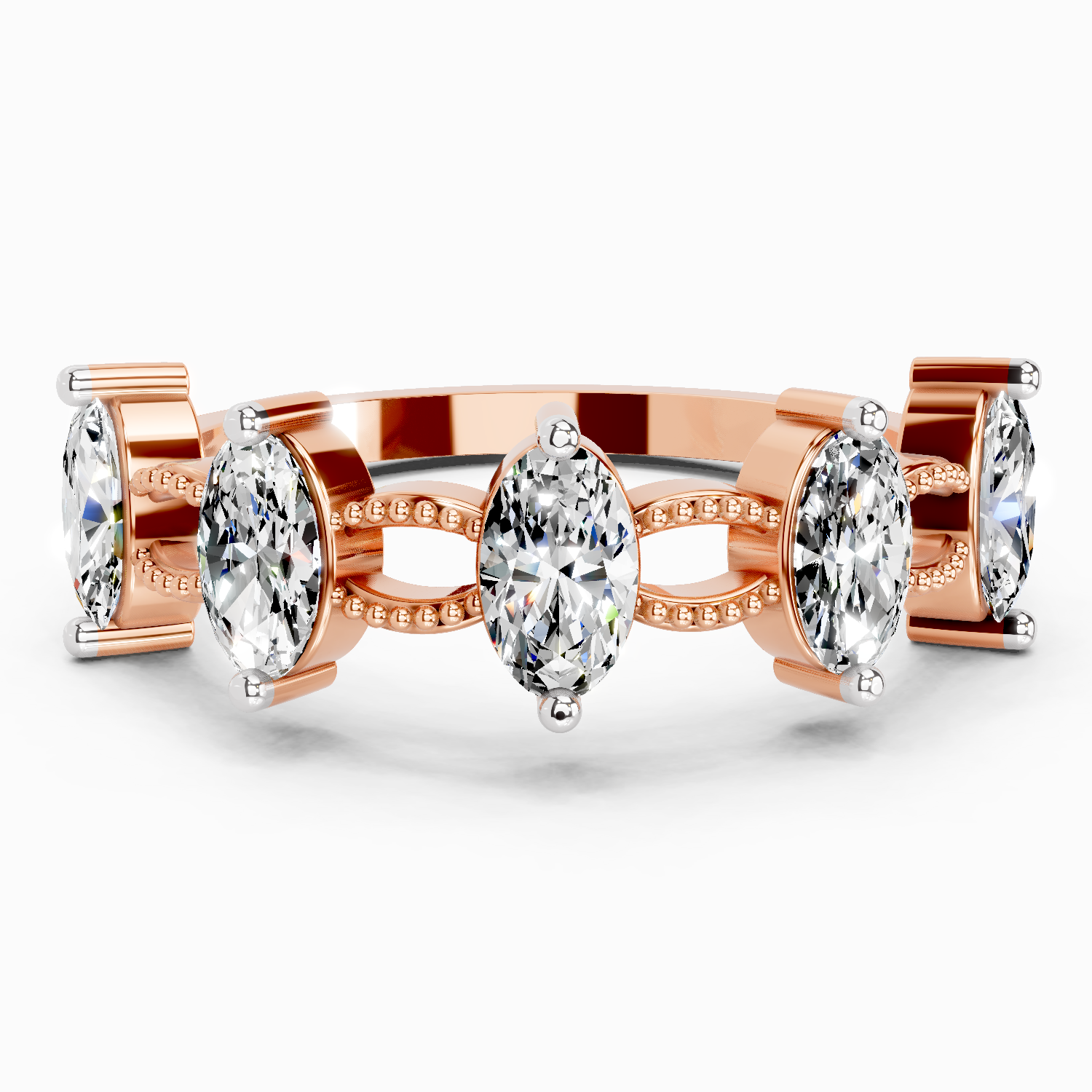 1.10 Carat Oval Shape Diamond Band Ring