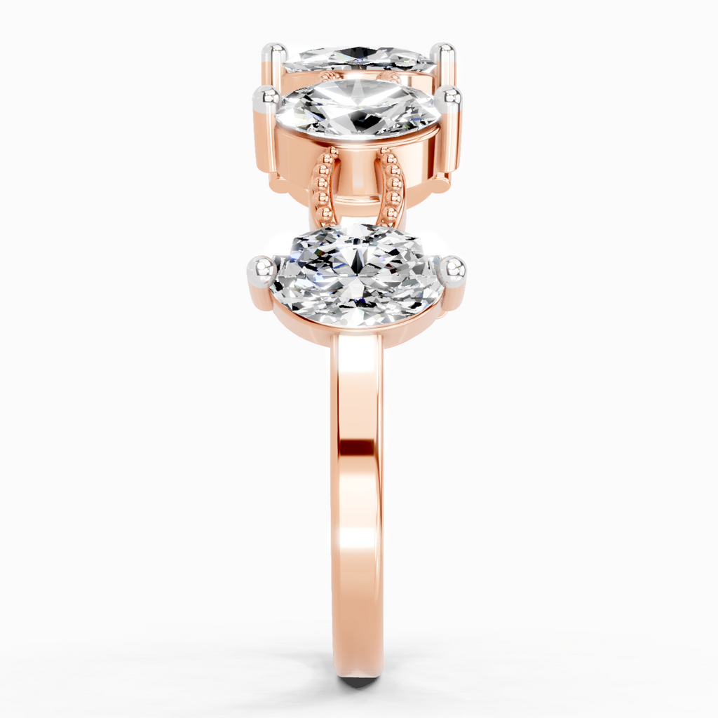 1.10 Carat Oval Shape Diamond Band Ring