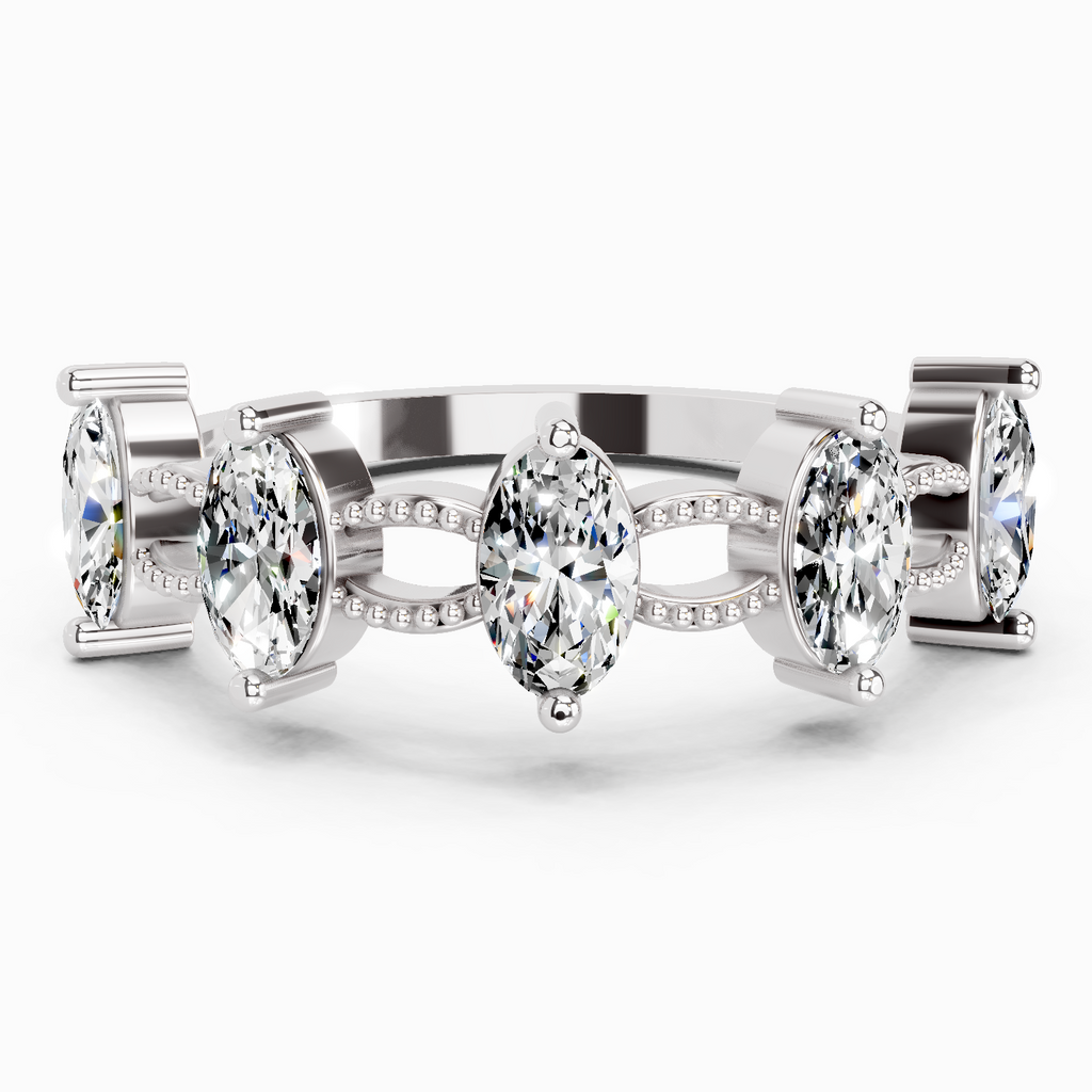 1.10 Carat Oval Shape Diamond Band Ring