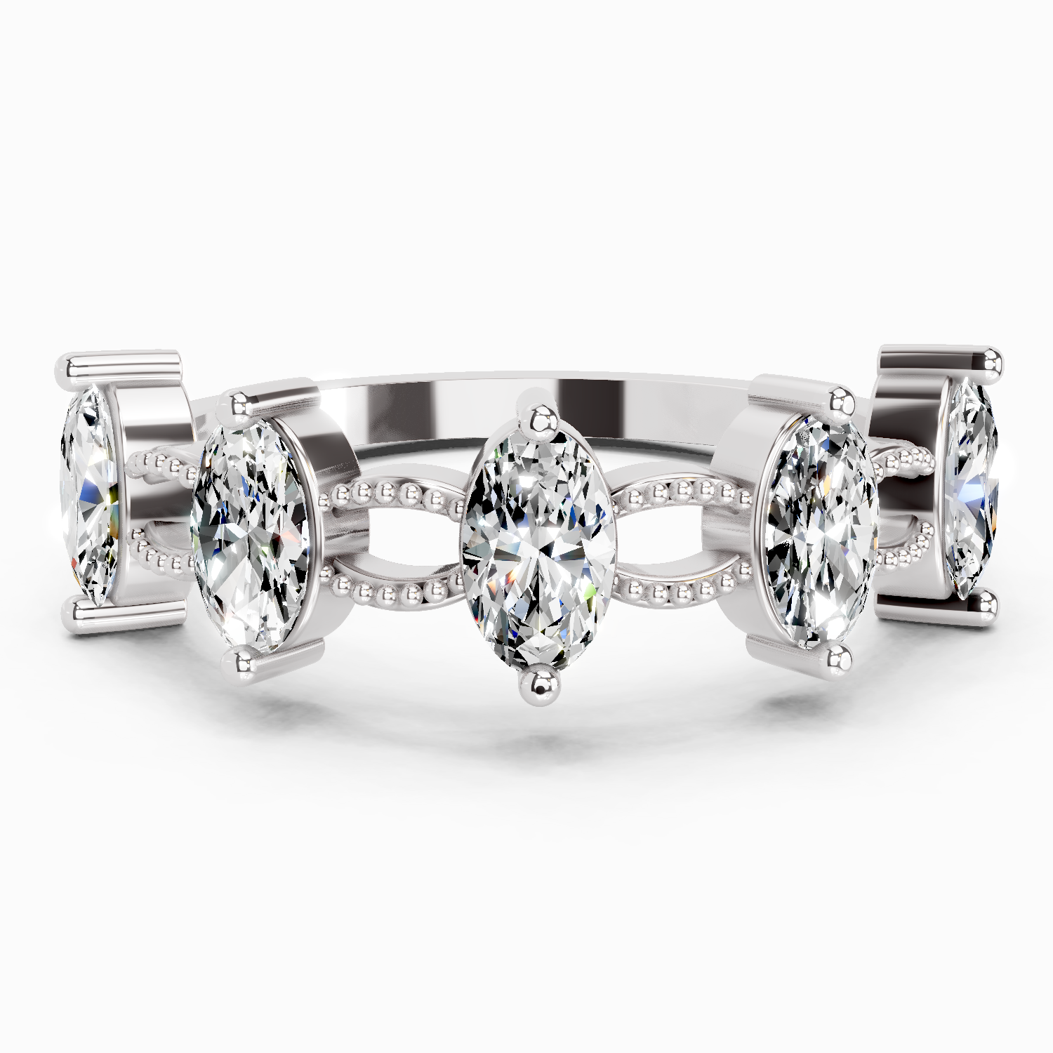 1.10 Carat Oval Shape Diamond Band Ring