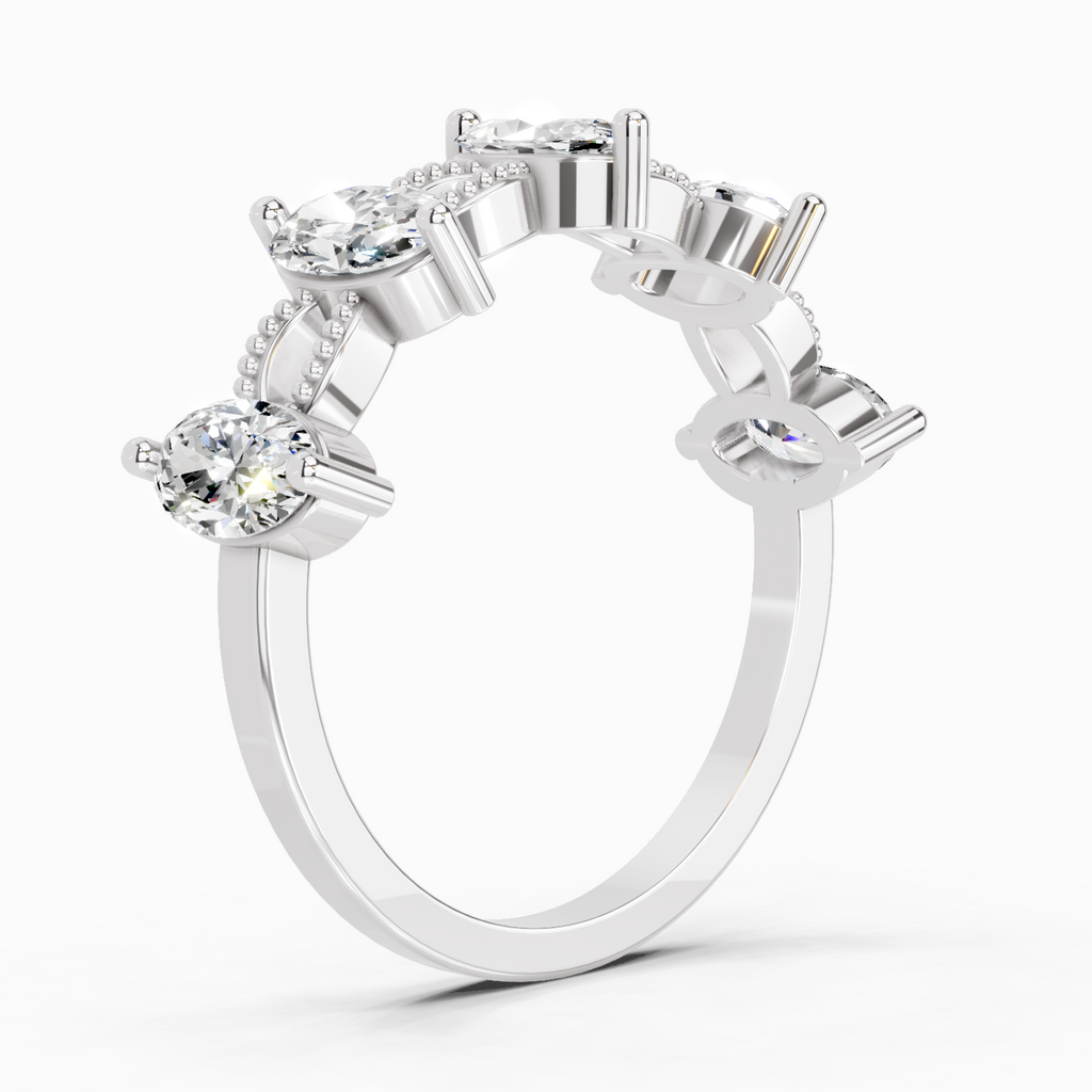 1.10 Carat Oval Shape Diamond Band Ring