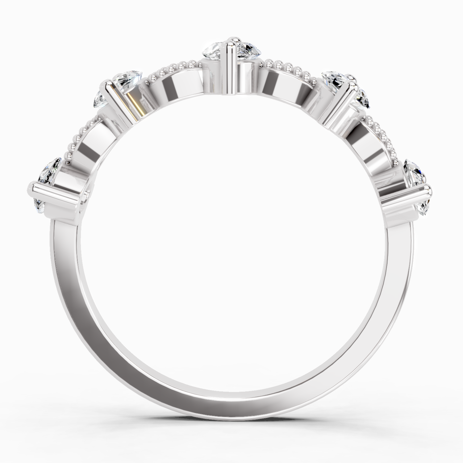1.10 Carat Oval Shape Diamond Band Ring
