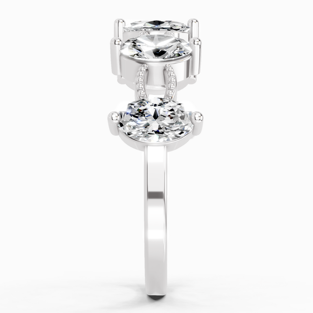 1.10 Carat Oval Shape Diamond Band Ring