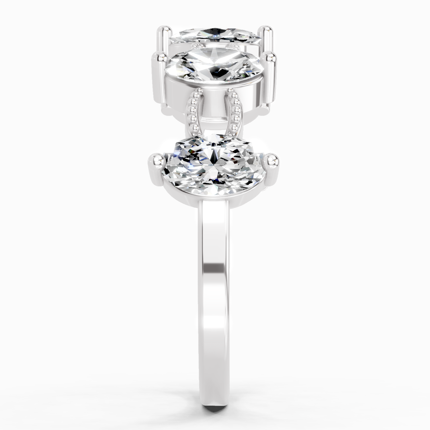 1.10 Carat Oval Shape Diamond Band Ring